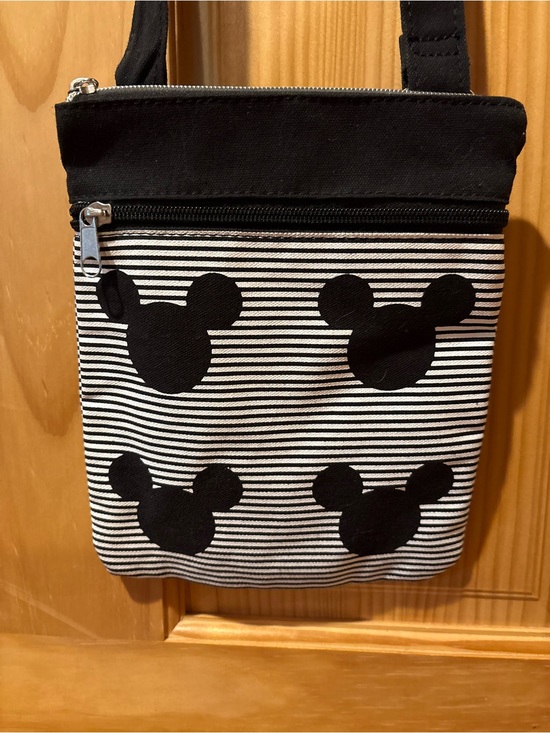 Disney Parks Authentic Handbags - Authentic Disney Parks Mickey Mouse Black & White Striped Crossbody Bag